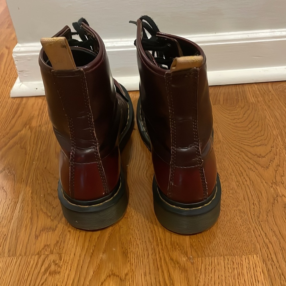 Dr. Martens Vegan Leather Cherry Red 1460 Boots Doc Martens - Picture 5 of 7